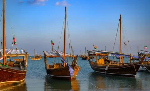 Doha, Qatar - November 29, 2023: Katara Traditional Dhow Festiva Stock-Fotos