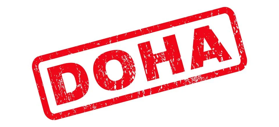 Doha Rubber Stamp Stock Illustration