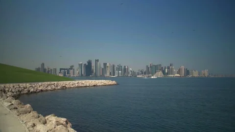 Doha Skyline Video stock 81548149