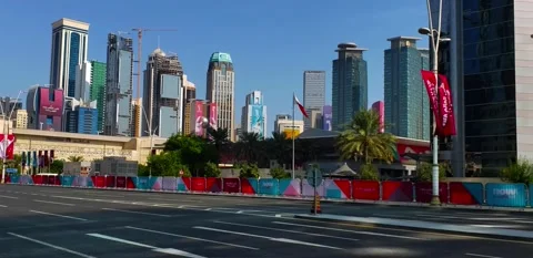 Doha Skyline Stock-Footage 221989536