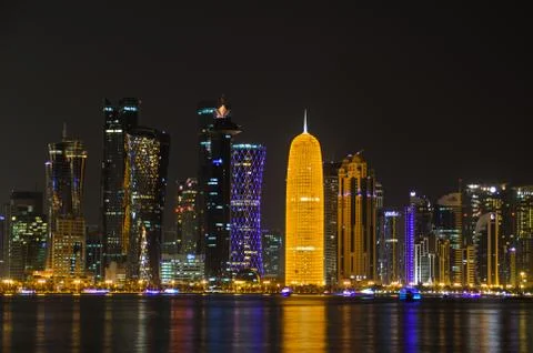 Doha skyline Stock Photos
