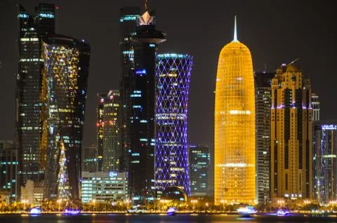 Doha skyline Stock Photos