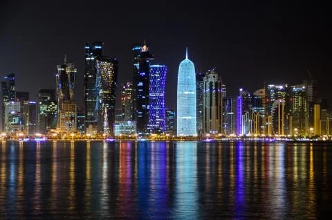 Doha skyline Stock Photos