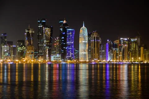 Doha skyline Stock Photos
