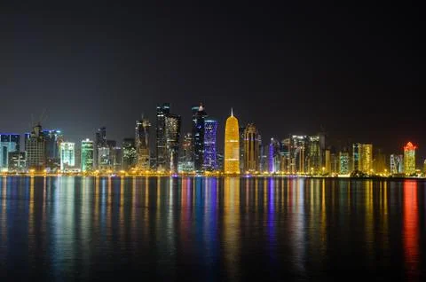Doha skyline Stock Photos