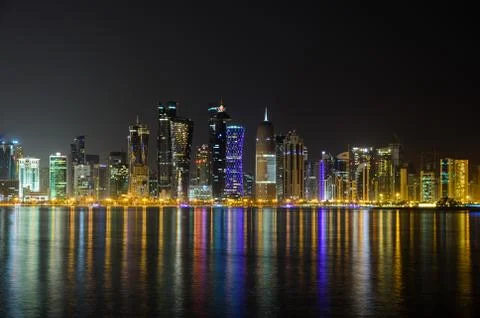 Doha skyline Stock Photos