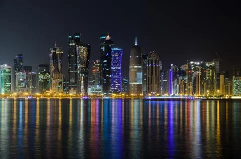 Doha skyline Stock Photos