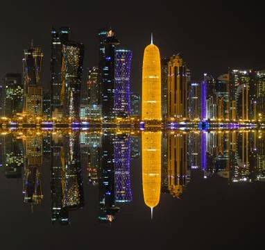 Doha skyline Stock Photos