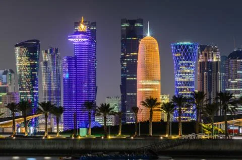 Doha skyline Stock Photos