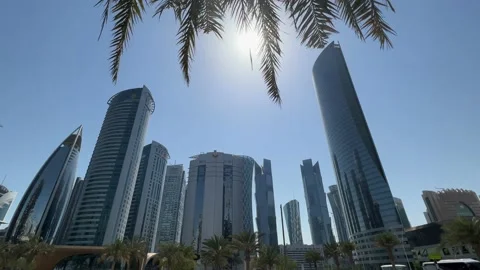 Doha Skyscrapers Stock Footage 170879211