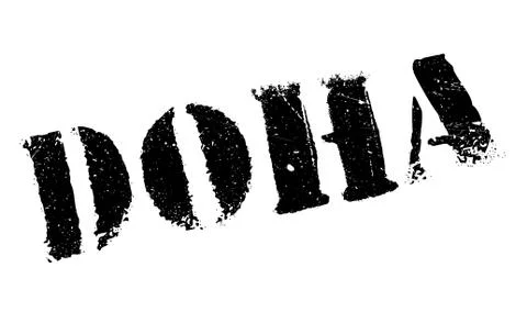 Doha stamp rubber grunge Stock Illustration