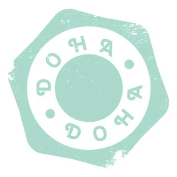 Doha stamp rubber grunge Stock Illustration