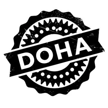Doha stamp rubber grunge Stock Illustration