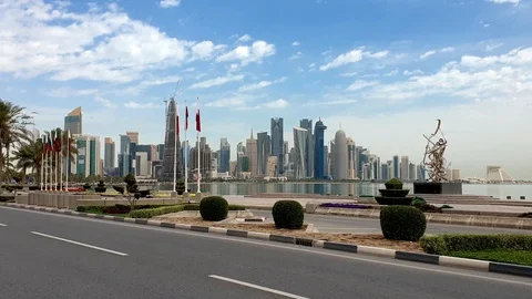 Doha towers Stock Footage 116556943