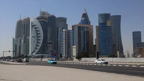 Doha traffic Stock-Footage 219958379