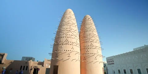 DOHA,QATAR - 5th of March, 2025: Katara Cultural Village in Doha, Qatar. Stock Footage 304675630