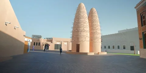 DOHA,QATAR - 5th of March, 2025: Katara Cultural Village in Doha, Qatar. Stock Footage 304675638