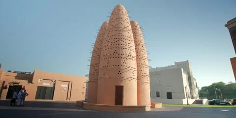 DOHA,QATAR - 5th of March, 2025: Katara Cultural Village in Doha, Qatar. Stock Footage 304675887
