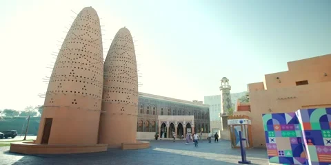 DOHA,QATAR - 5th of March, 2025: Katara Cultural Village in Doha, Qatar. Stock Footage 304676019