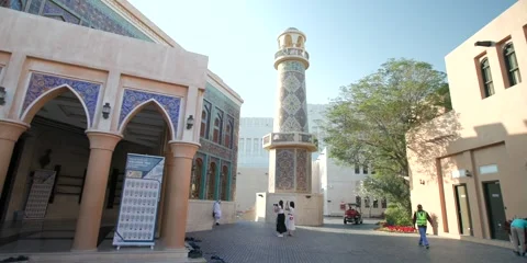 DOHA,QATAR - 5th of March, 2025: Katara Cultural Village in Doha, Qatar. Stock Footage 304676122