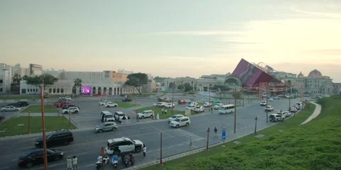 DOHA,QATAR - 5th of March, 2025: Katara Cultural Village in Doha, Qatar. Stock Footage 304678370