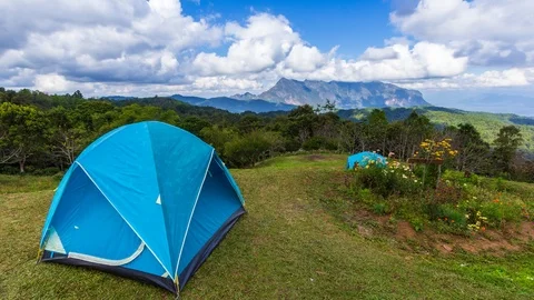 Doi Luang Chiang Dao Mountains Camping Foreground Landmark Nature Travel Place Stock Footage 102234883