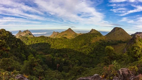 Doi Luang Chiang Dao Mountians Landmark Nature Of Chiang Mai, Thailand Stock Footage 101329306