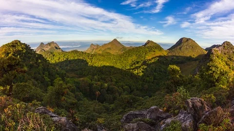 Doi Luang Chiang Dao Mountians Landmark Nature Of Chiang Mai, Thailand Stock Footage 101329565