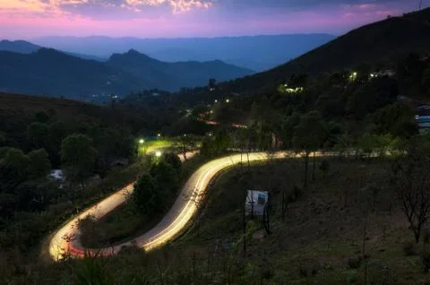Doi Pha Tang at sunset. Stock Photos
