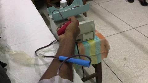 Doing blood donation . Stock Footage 151416114
