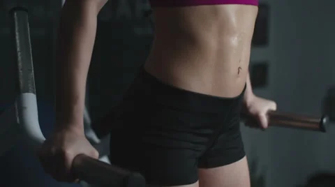 Doing Dips on Parallel Bars Video stock 64969305