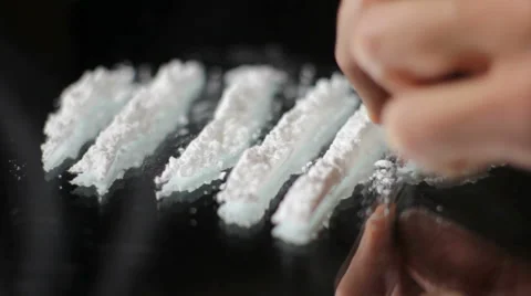 Doing Drugs on Mirror  Stock Footage 61022472