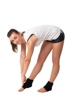 Doing exercises Stock Photos