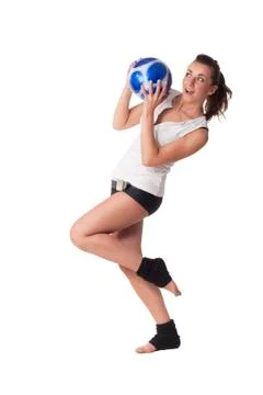 Doing exercises Stock Photos