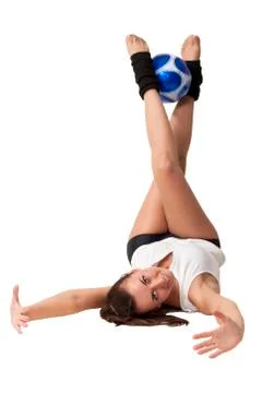 Doing exercises Stock Photos