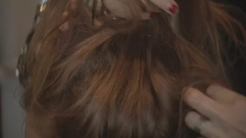 Doing hair Video stock 126479663