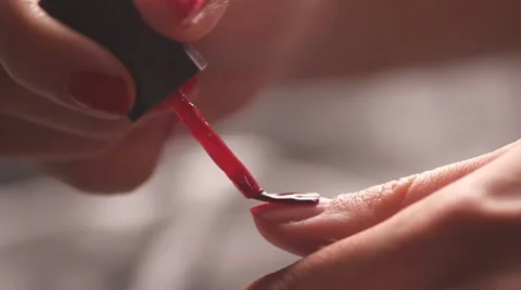 Doing her nails.mp4 Stock Footage 8654262