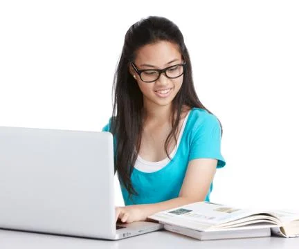 Doing homework Stock Photos