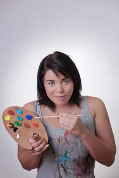 Doing the make up Stock Photos