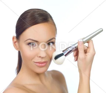 Doing makeup Stock Photos