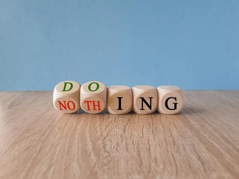 Doing or nothing symbol. Stock Photos