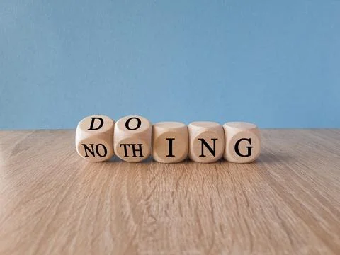 Doing or nothing symbol. Stock Photos