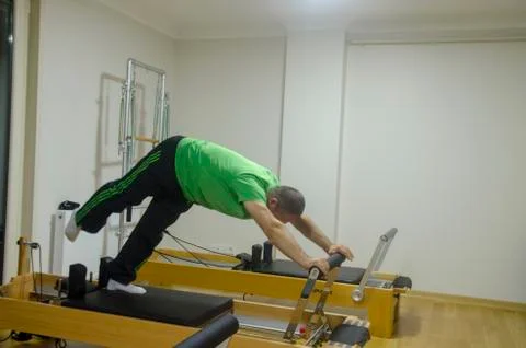 Doing Pilates Exercise (Editorial) Stock Photos