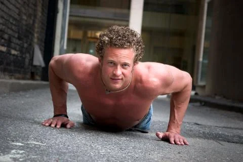 Doing pushups Stock Photos