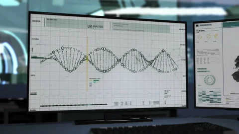 Doing several DNA tests before the CT scan procedure at an advanced medical lab Stock Footage 150714848