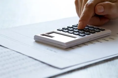 Doing some calculations Stock Photos