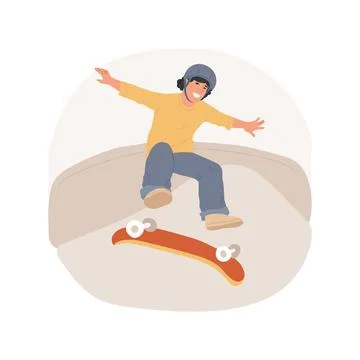 Doing tricks isolated cartoon vector illustration. Stock Illustration