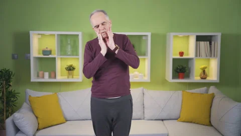 Doing the wrong exercise. Old man risk of injury. Stock Footage 235464310