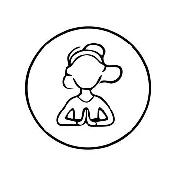 Doing yoga in the lotus position Stock Illustration