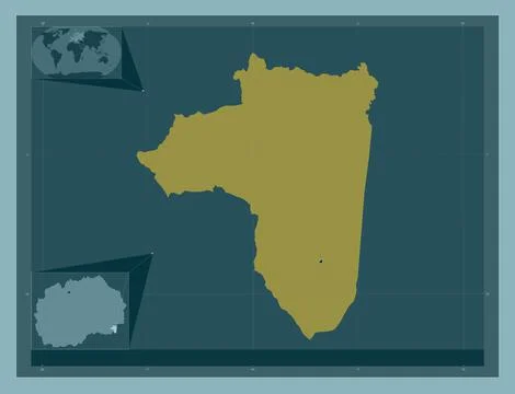 Dojran, Macedonia. Solid color shape. Locations of major cities of the region 스톡 일러스트